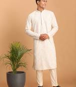 Grey Georgette Kurta And Pyjama Set