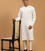  white georgette kurta pyjama set