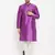 Purple And Cream Silk Blend Kurta Pyjama Set