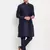 Navy Blue Silk Blend Kurta Pyjama Set