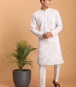 Aqua Georgette Kurta Pyjama Set