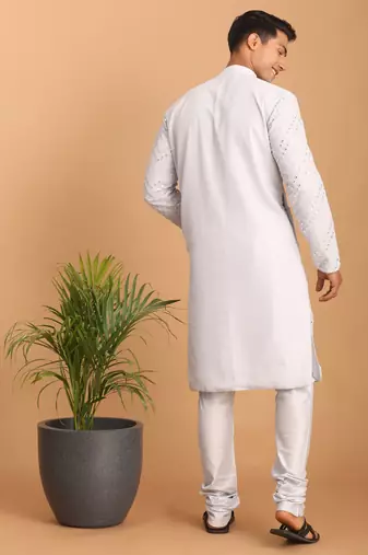 Aqua Georgette Kurta Pyjama Set
