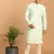 Mint Green And Cream Georgette Kurta Pyjama Set