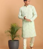 Mint Green Georgette Kurta Pyjama Set