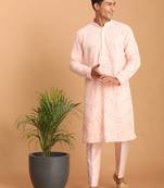 Pink Georgette Kurta Pyjama Set