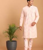 Pink Georgette Kurta Pyjama Set