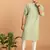 Men'S Green And White Cotton Kurta Pyjama Set