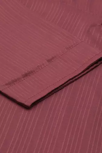 women's round neck woven design mauve straight kurta and trouser