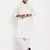 Cream And White Cotton Blend Kurta Pyjama Set