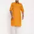 Rust And White Cotton Blend Kurta Pyjama Set