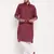 Purple And White Cotton Blend Kurta Pyjama Set