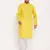 Yellow And White Cotton Kurta Pyjama Set