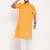 Orange And White Cotton Kurta Pyjama Set