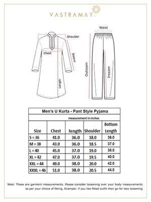 Men'S Maroon And Gold Cotton Blend Kurta Pyjama Set 5