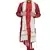  men's maroon silk blend kurta, pyjama & dupatta set