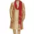  gold silk blend kurta, pyjama & dupatta set