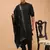 Black Viscose Kurta, Pyjama & Dupatta Set