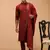 Maroon Viscose Kurta, Pyjama & Dupatta Set