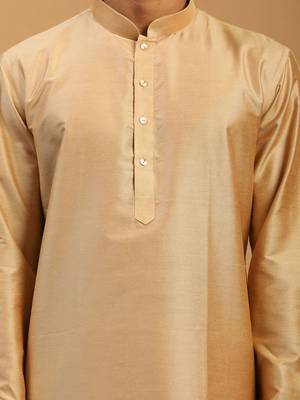 Rose Gold And Maroon Viscose Kurta, Pyjama & Dupatta Set 4