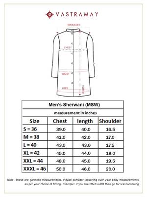 Men'S Maroon Silk Blend Sherwani Only Top 5