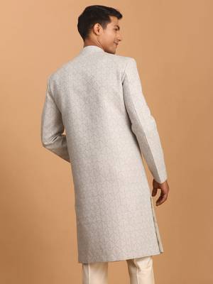 Men'S Grey Sherwani Only Top 3