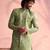 Vastramay men's mint green georgette sherwani only top