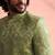 Vastramay men's mint green georgette sherwani only top
