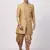Beige Silk Blend Sherwani Set