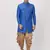  blue silk blend sherwani set