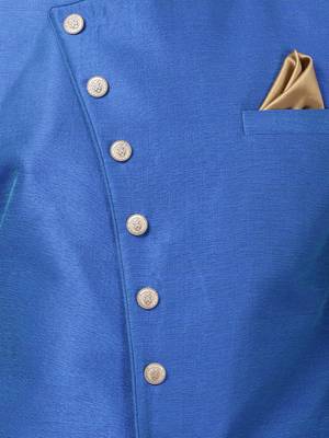  blue silk blend sherwani set 3