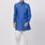  blue silk blend sherwani set