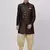 Brown Silk Blend Sherwani Set