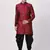 Maroon Silk Blend Sherwani Set