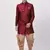 Maroon Silk Blend Sherwani Set