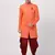 Orange Silk Blend Sherwani Set