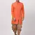 Orange Silk Blend Sherwani Set
