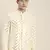 Cream Silk Blend Sherwani Set