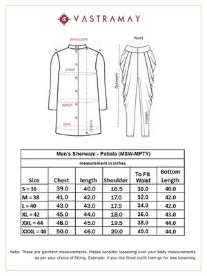  black and cream viscose sherwani set 5
