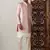 Pink Front Open Sherwani With Kurta Pajama Set