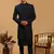 Navy Blue Viscose Sherwani Set