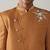 Vastramay men's mustard and cream viscose sherwani set