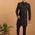 Black Viscose Sherwani Set