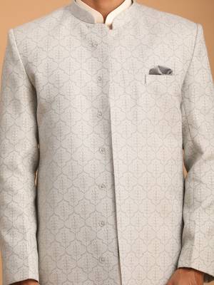 Grey And Cream Cotton Blend Ethnic Combo Set 4