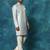 Vastramay men's mint green and cream silk blend sherwani set