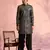  black georgette sherwani set
