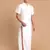 Men'S White Silk Blend Shirt And Mundu