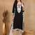 women black rayon blend solid embroidered chikankari straight kurta