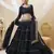 Babelicious Black Leheriya Printed With Lace All Over Georgette Lehenga Choli For Wedding