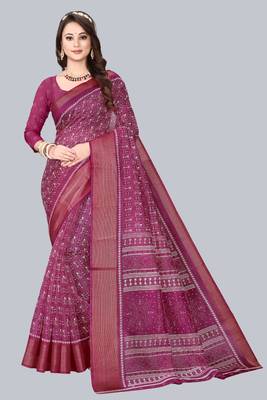Art Silk Saree With Blouse Piece 1
