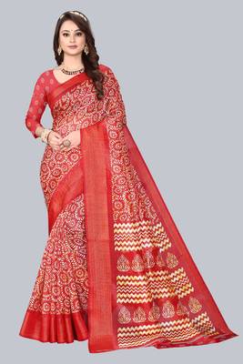 Art Silk Saree With Blouse Piece 1